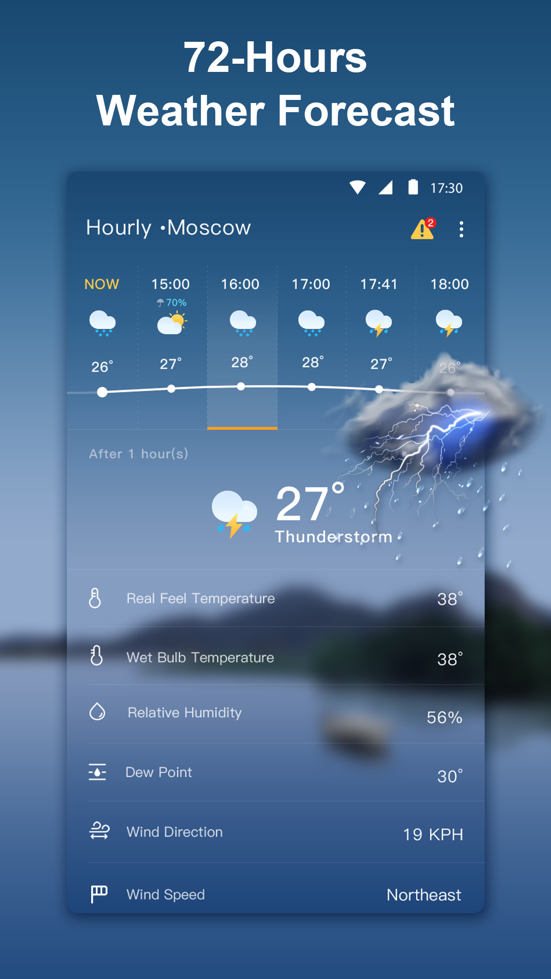 اسکرین شات 2 برنامه Weather Live: Weather Forecast
