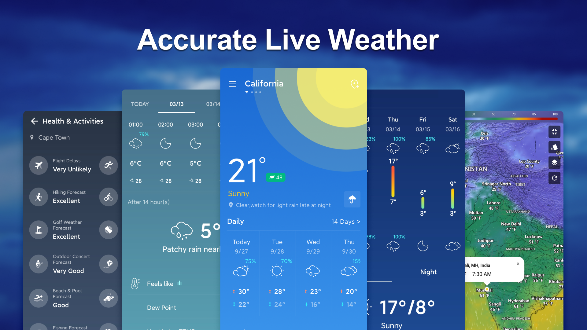 اسکرین شات 1 برنامه Weather Live: Accurate Weather