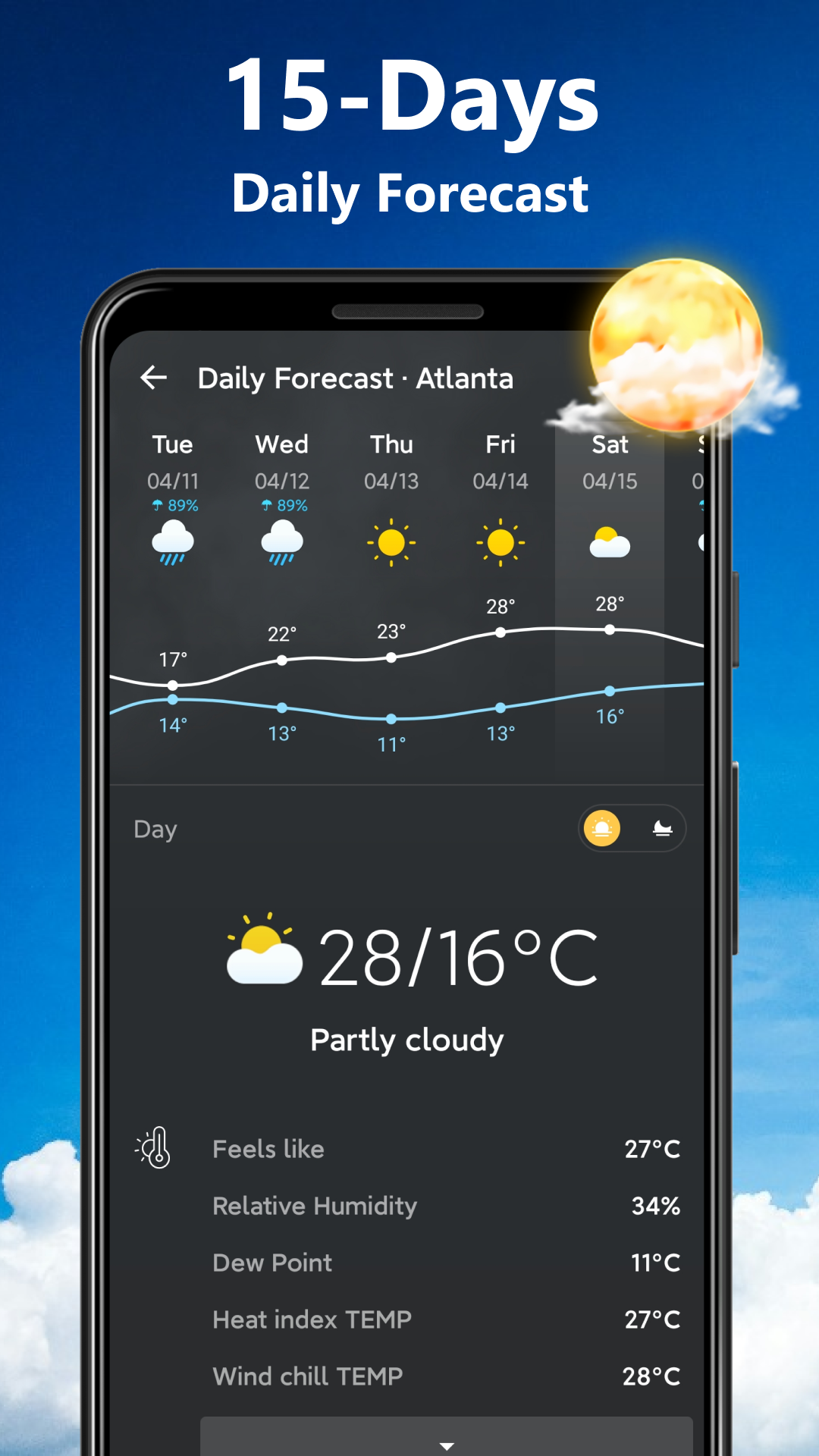اسکرین شات 5 برنامه Weather - Live Radar & Widgets