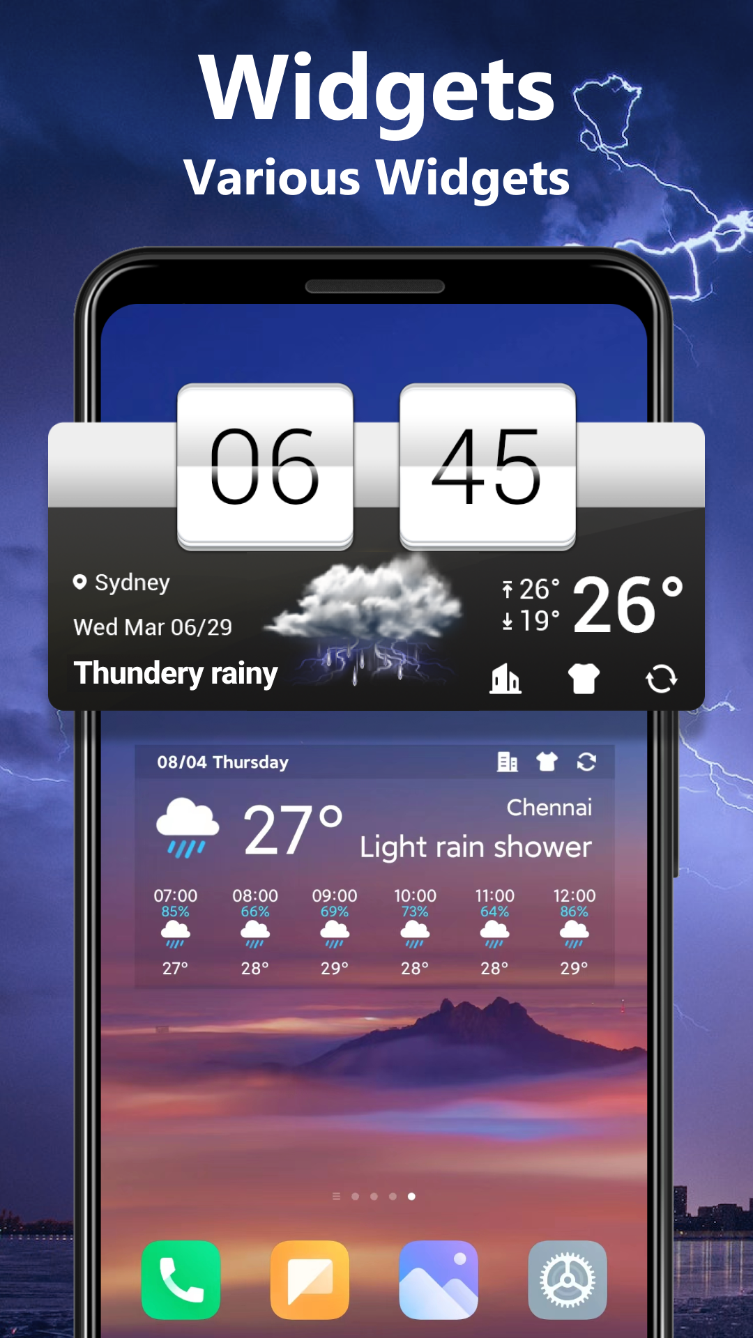 اسکرین شات 3 برنامه Weather - Live Radar & Widgets