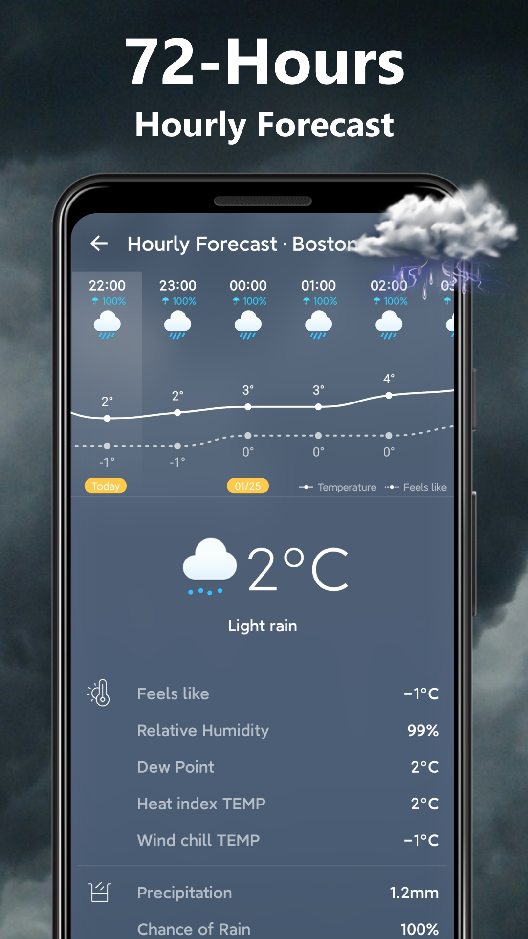 اسکرین شات 4 برنامه Weather - Live Radar & Widgets