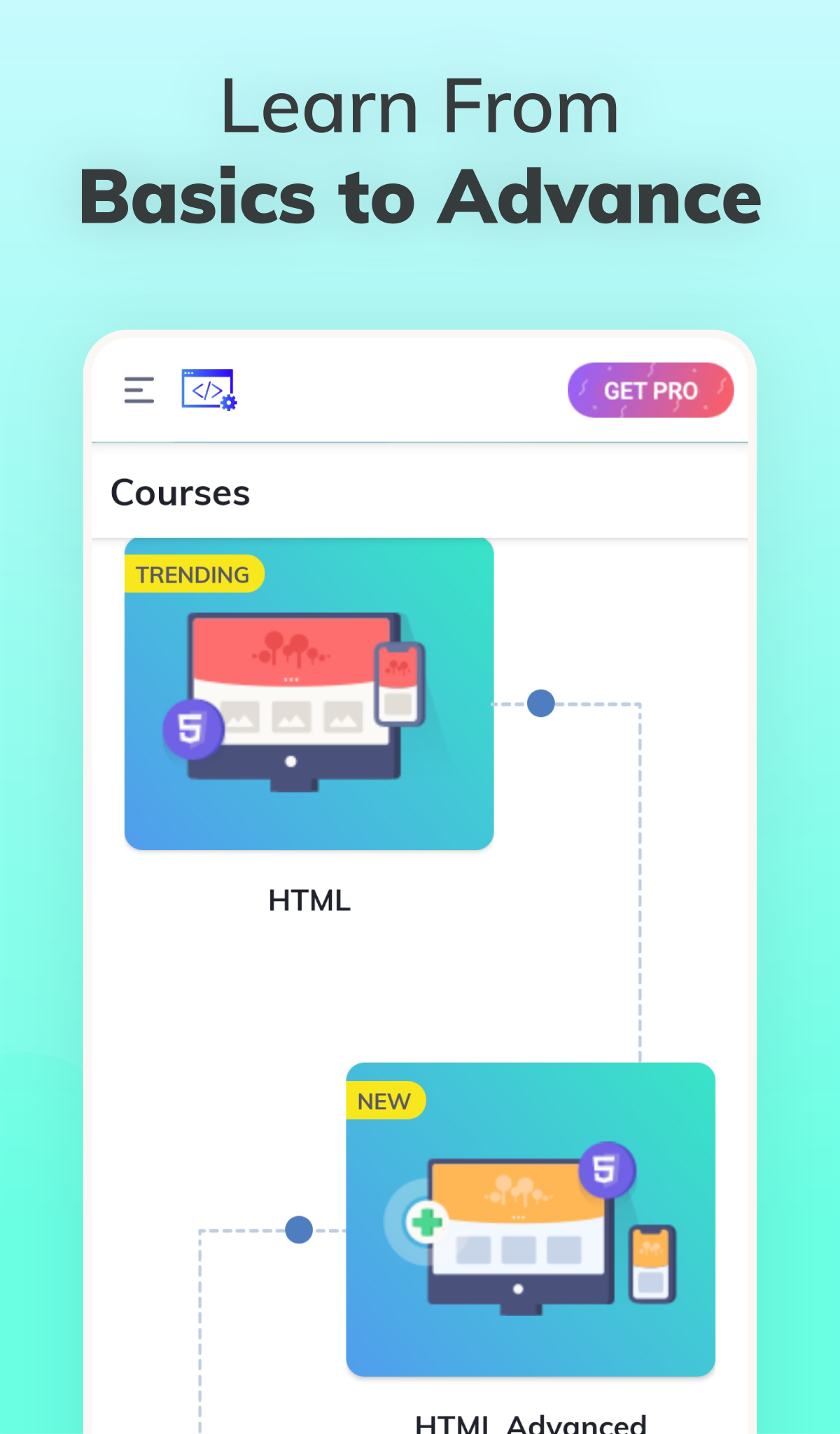 اسکرین شات 1 برنامه Learn Web Development