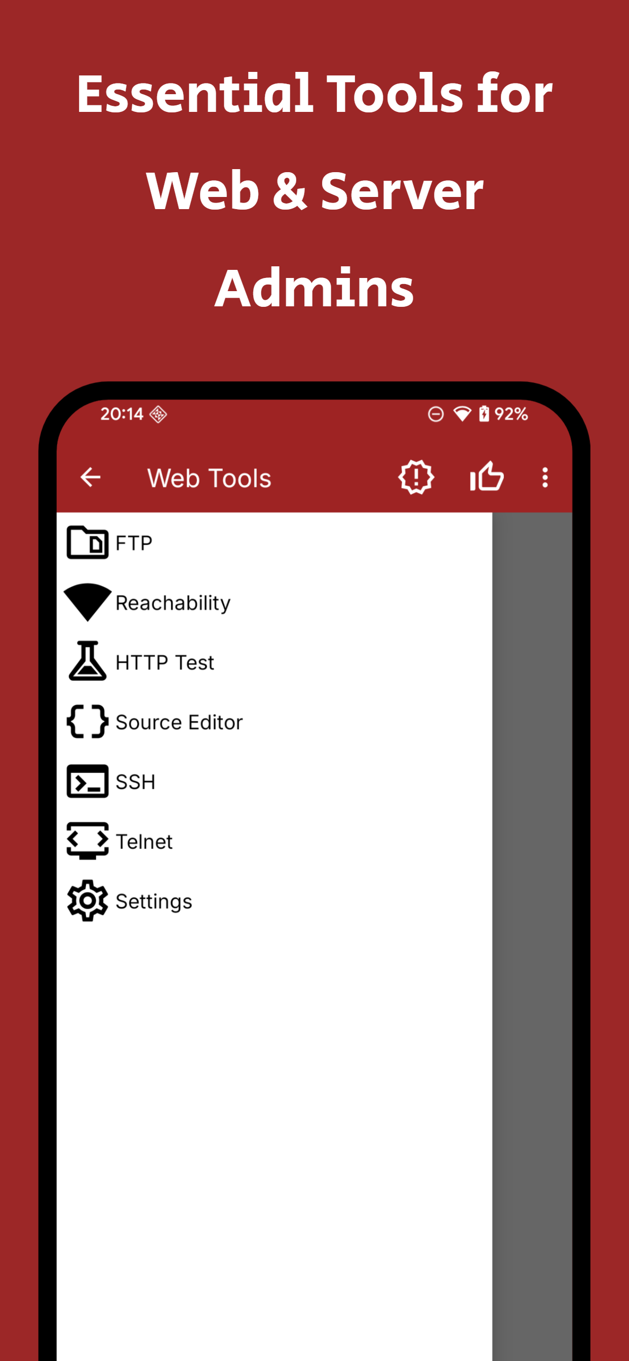 اسکرین شات 1 برنامه Web Tools