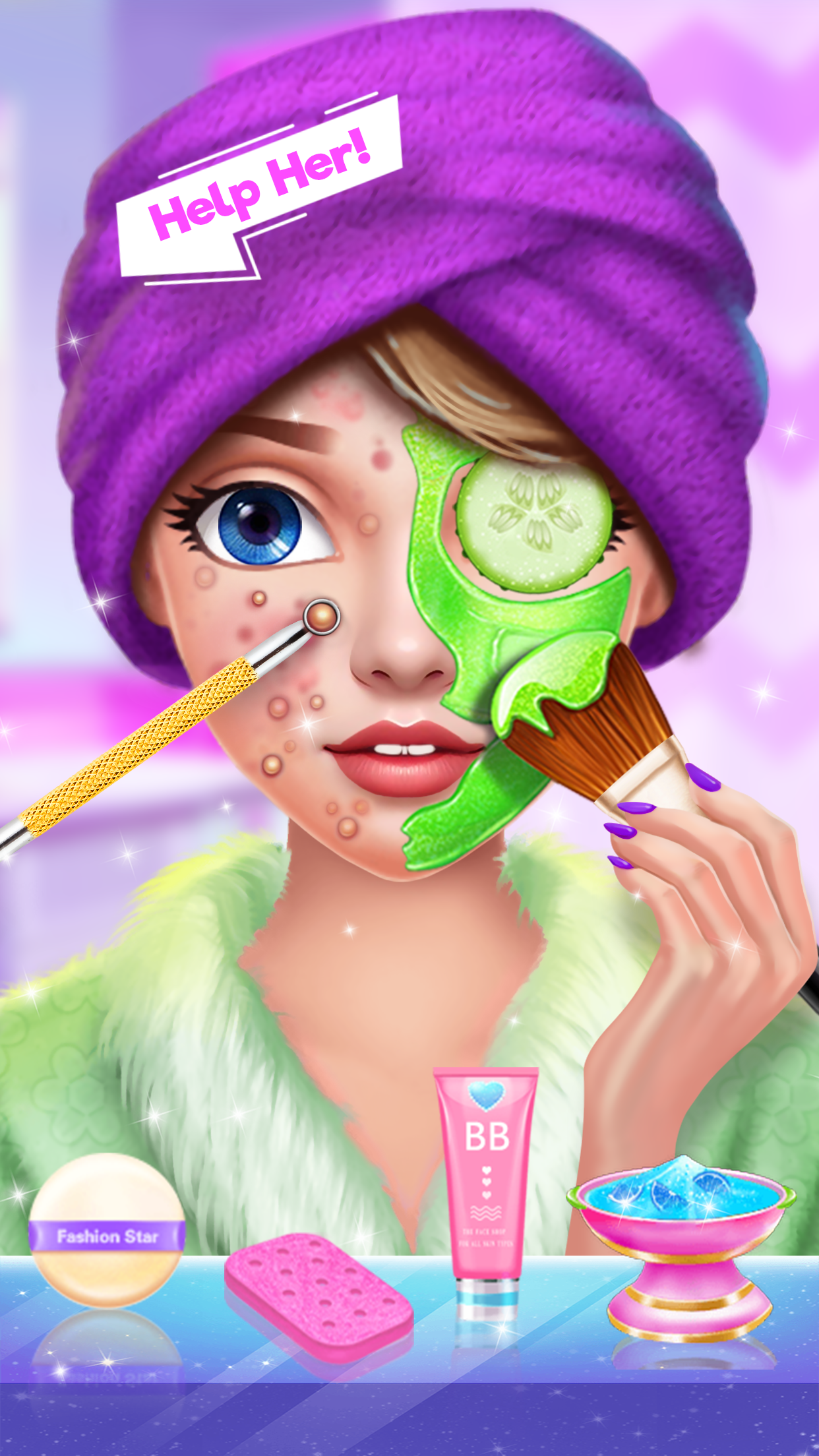 اسکرین شات 1 بازی ASMR Makeup Salon: Spa Games