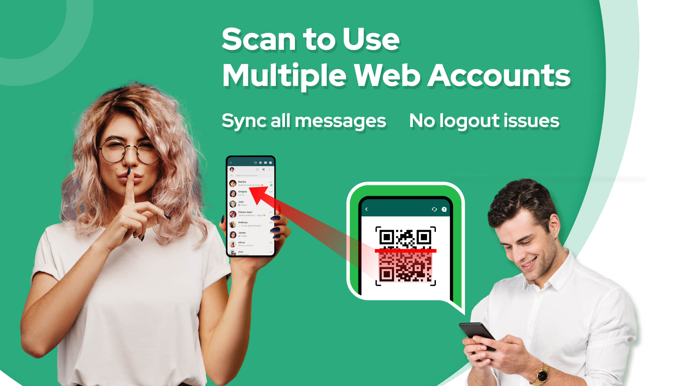 اسکرین شات 1 برنامه Dual App - Web Scanner App