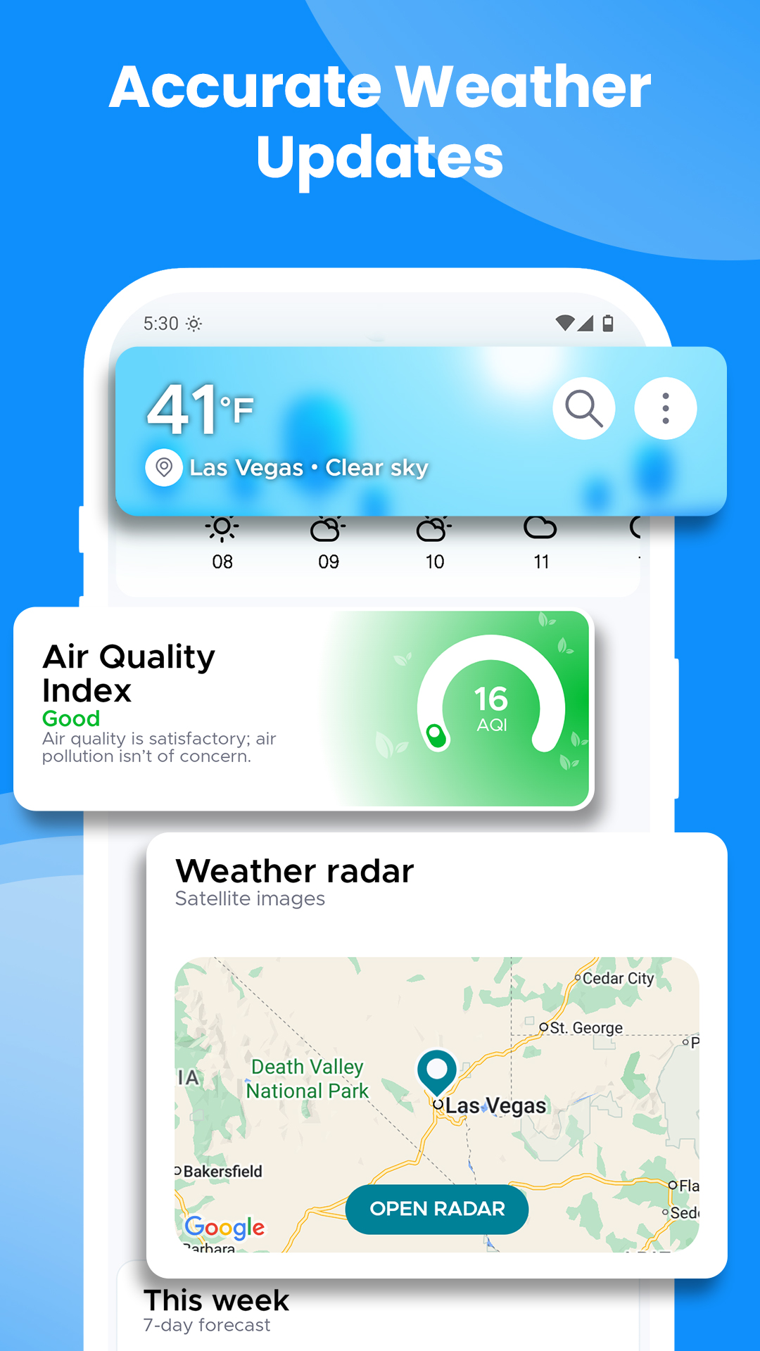 اسکرین شات 1 برنامه Overdrop - Weather & Widget