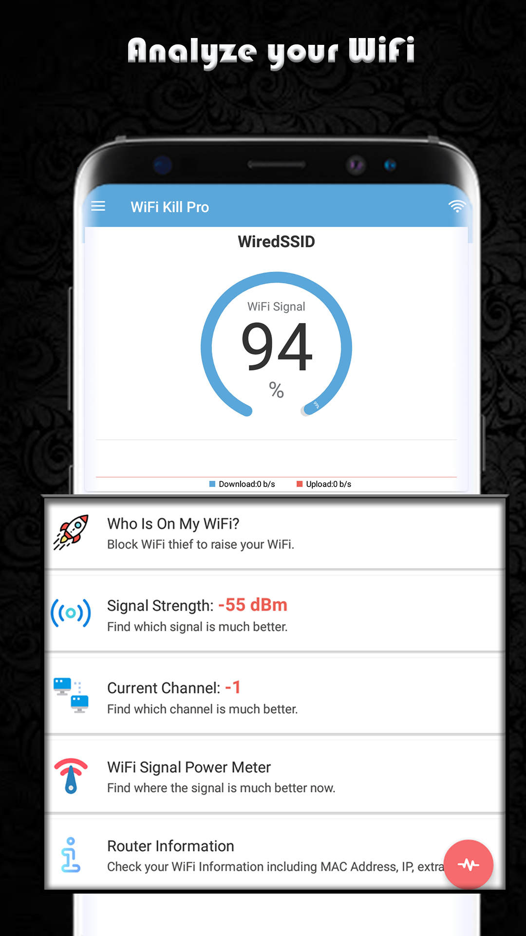 اسکرین شات 1 برنامه WiFi KiLL Pro - WiFi Analyzer