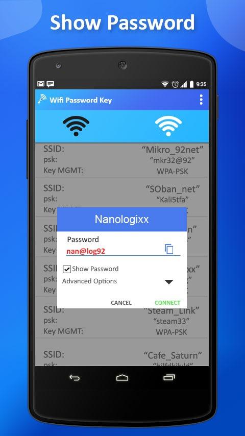 اسکرین شات 4 برنامه Wifi password Show: Key View