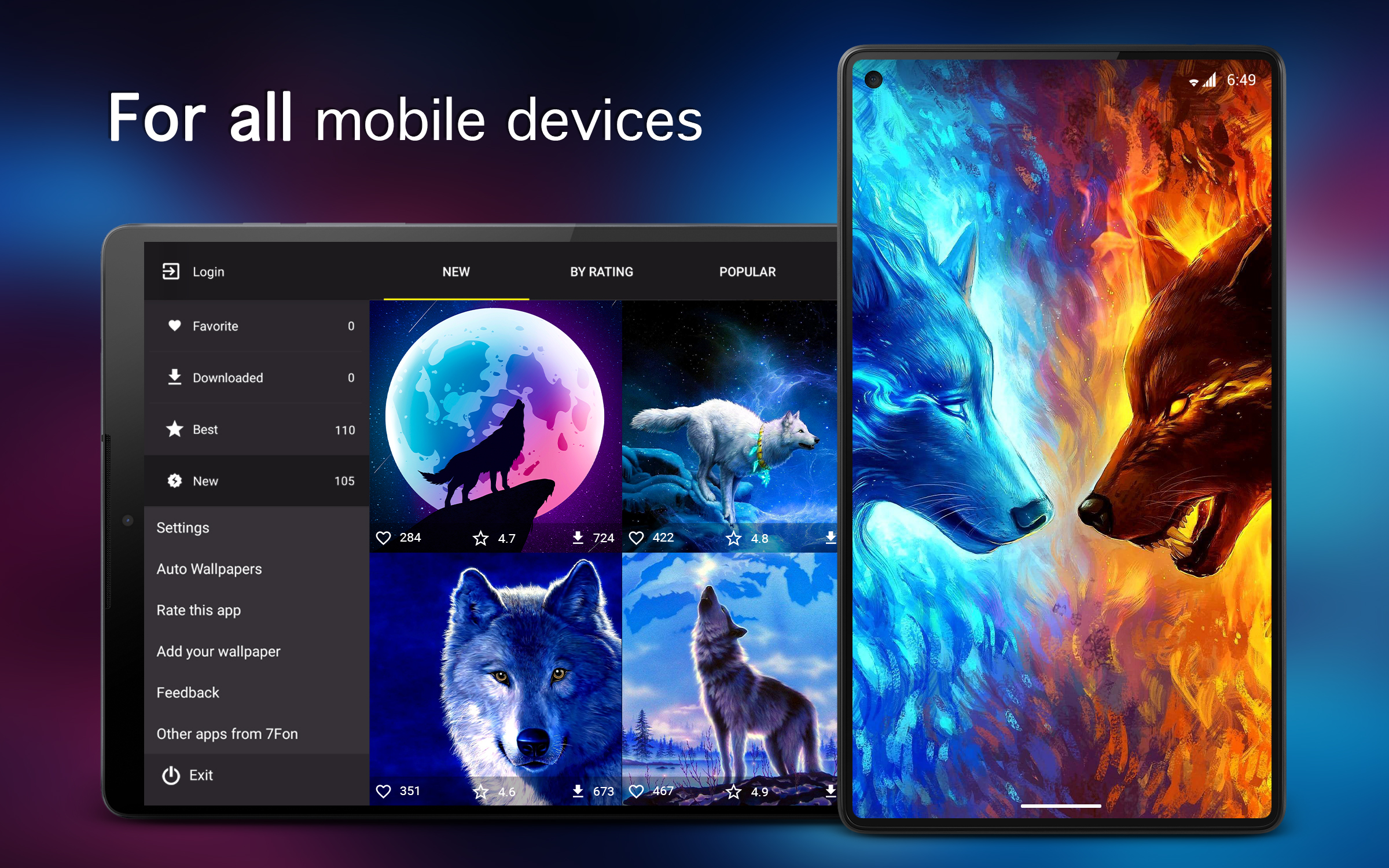 اسکرین شات 6 برنامه Wolf Wallpapers 4K