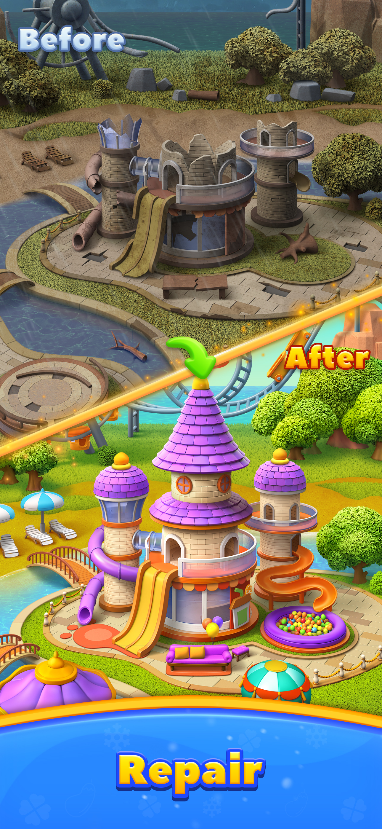 اسکرین شات 4 بازی Wonder Villa - Tile Match Game