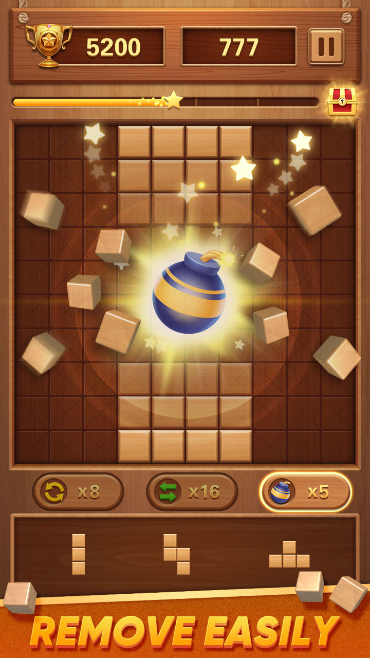 اسکرین شات 2 بازی Block Puzzle Wood Blast