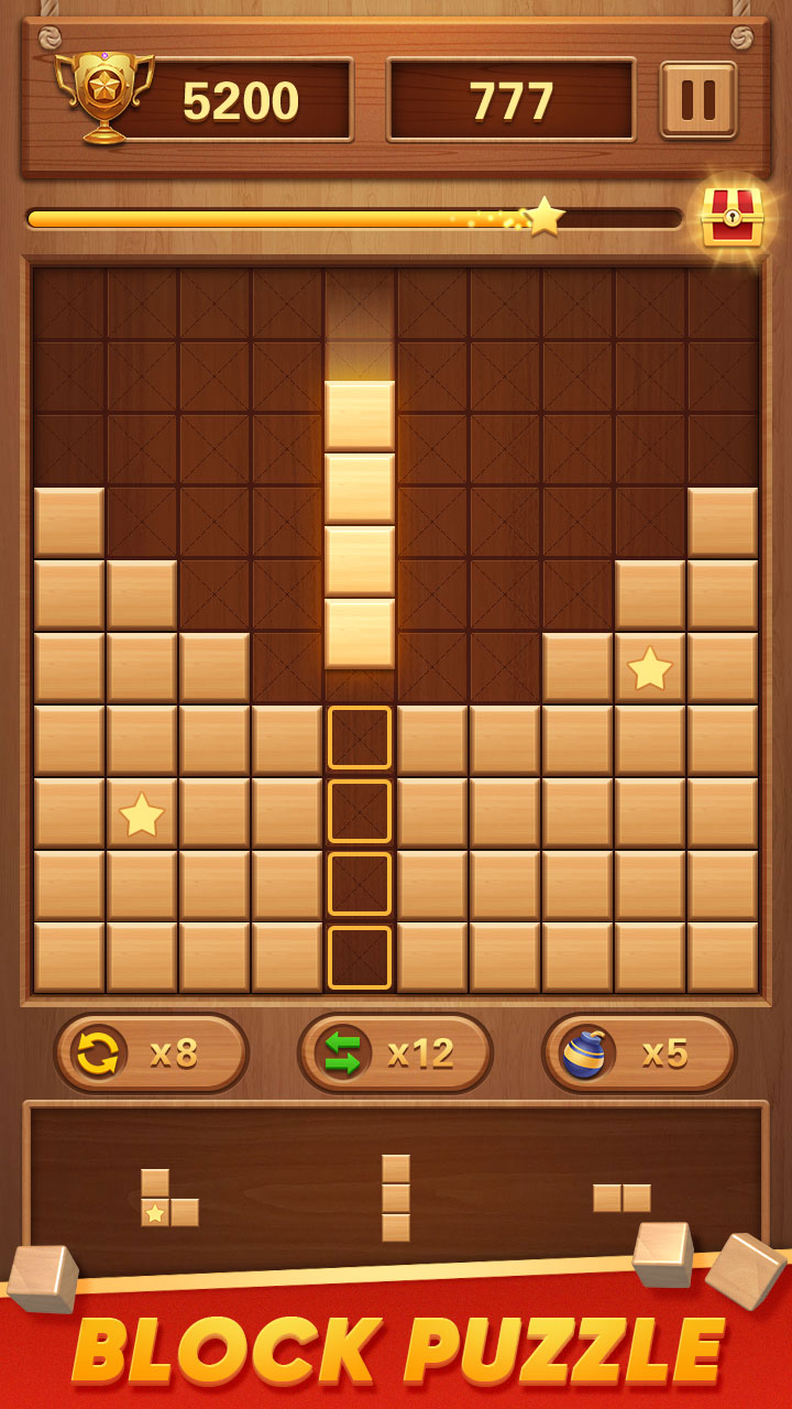 اسکرین شات 1 بازی Block Puzzle Wood Blast