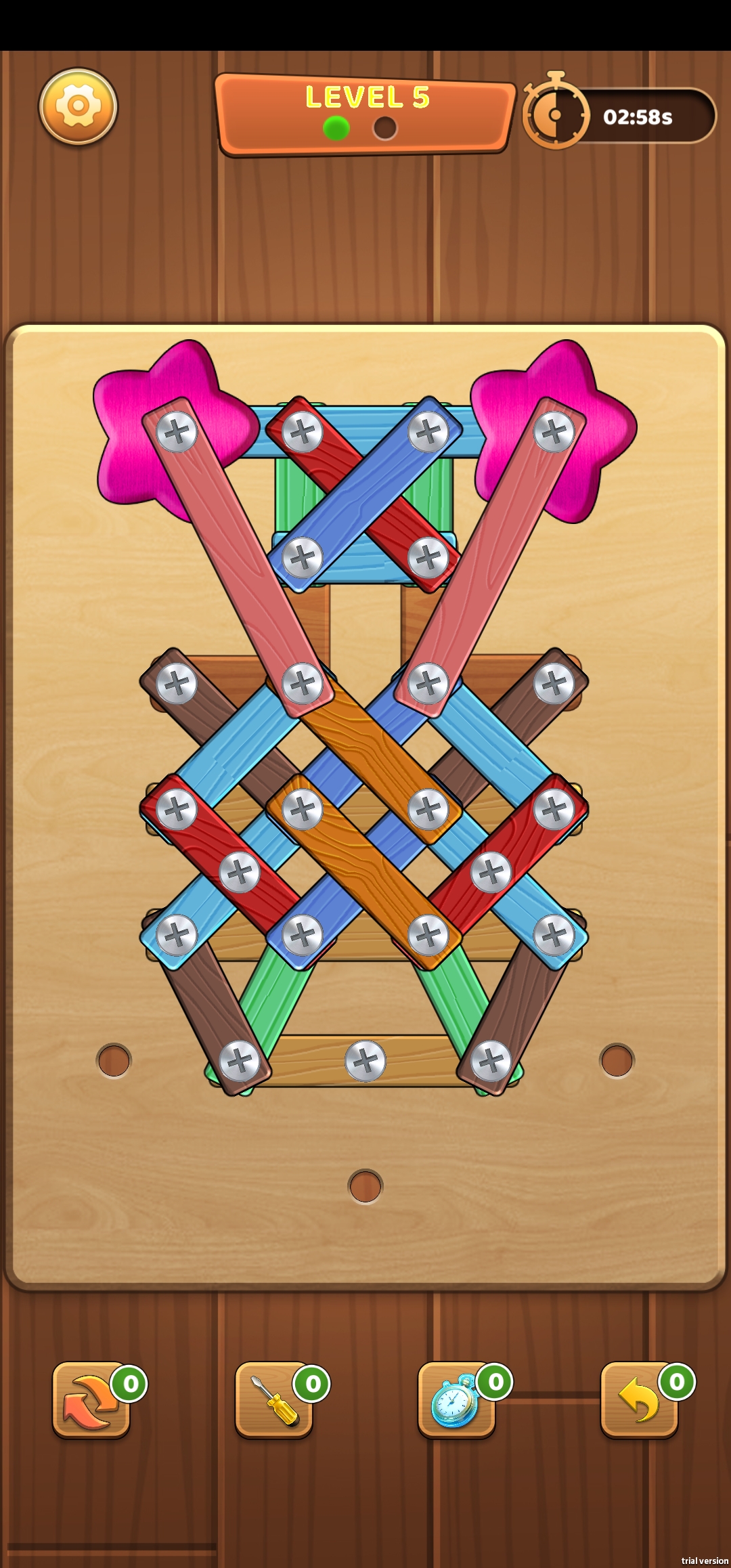 اسکرین شات 3 بازی Wood Nuts & Bolts Screw Puzzle