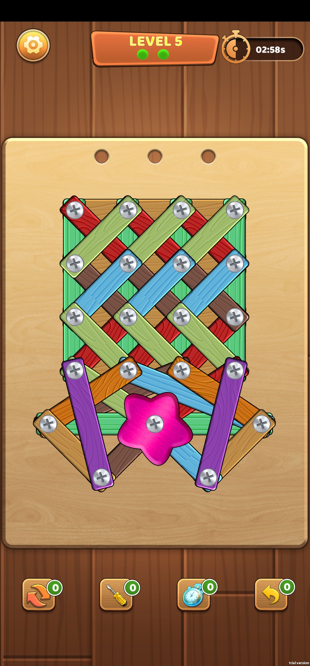 اسکرین شات 2 بازی Wood Nuts & Bolts Screw Puzzle
