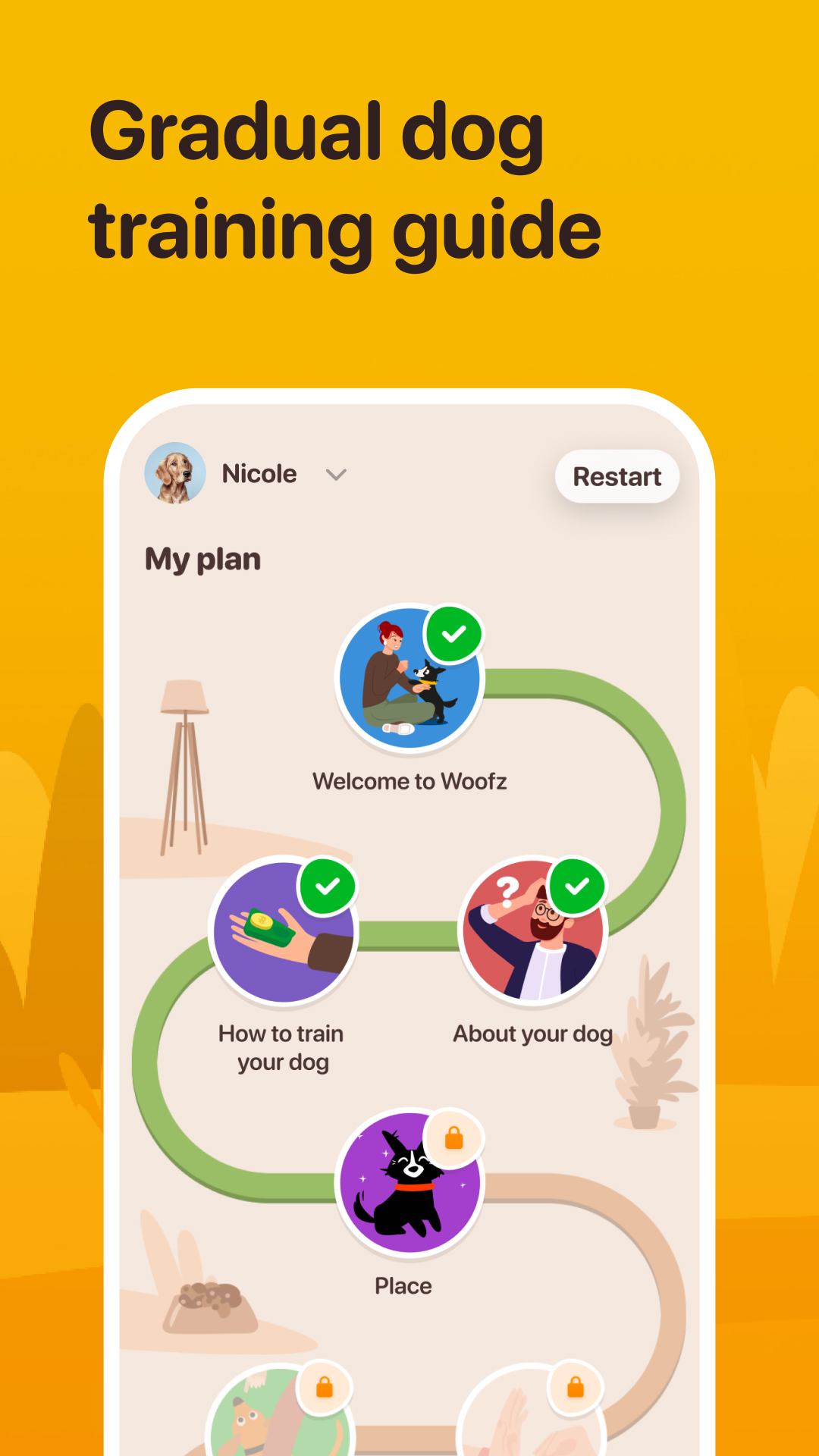 اسکرین شات 3 برنامه Woofz - Puppy and Dog Training