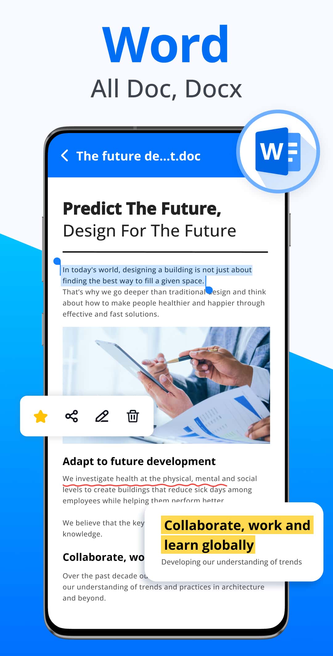 اسکرین شات برنامه Docx Reader - Office Viewer 2
