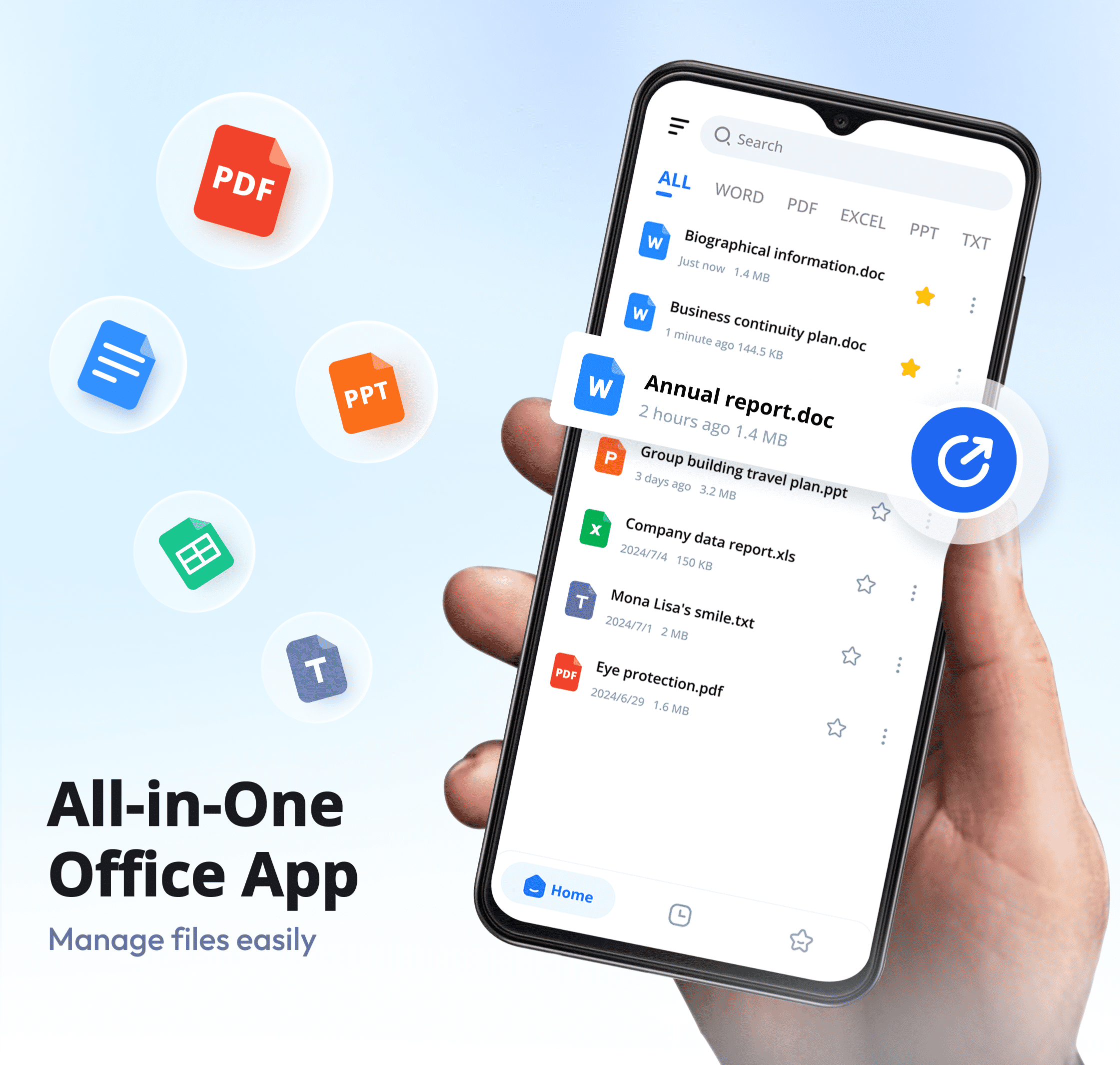 اسکرین شات برنامه Docx Reader - Office Viewer 1