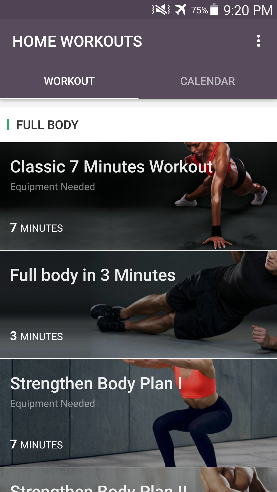 اسکرین شات 1 برنامه Home Workout - Workout Planner