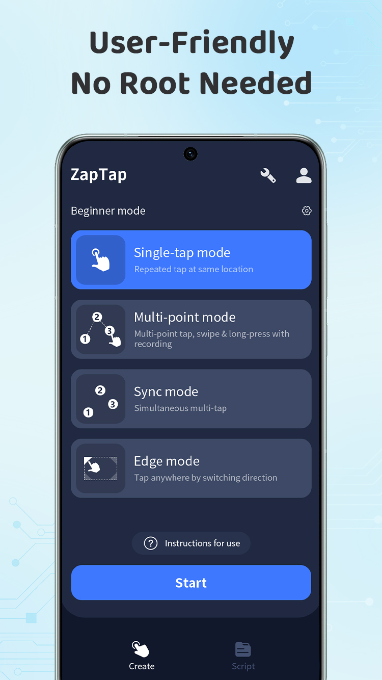 اسکرین شات 1 برنامه Auto Clicker - ZapTap