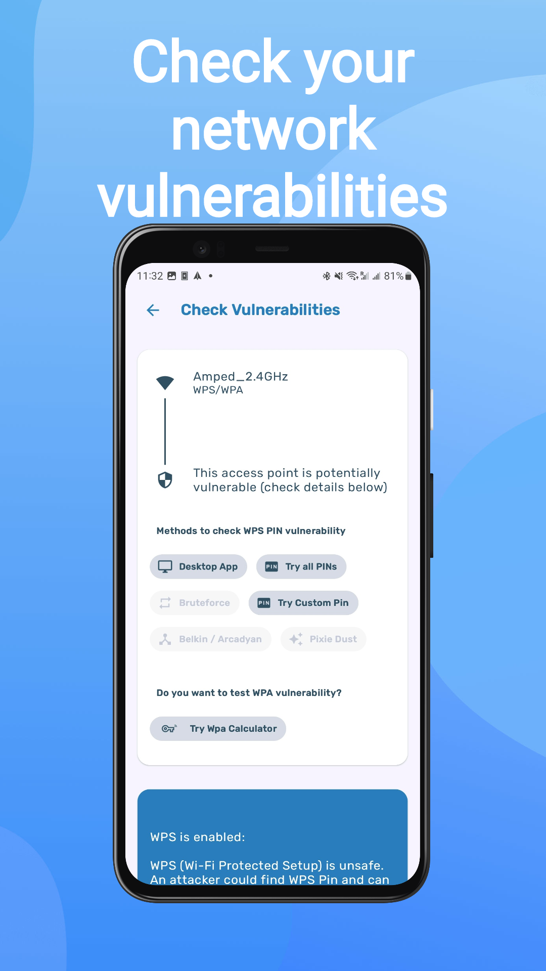 اسکرین شات 2 برنامه WPS WPA TESTER FOR GEEKS
