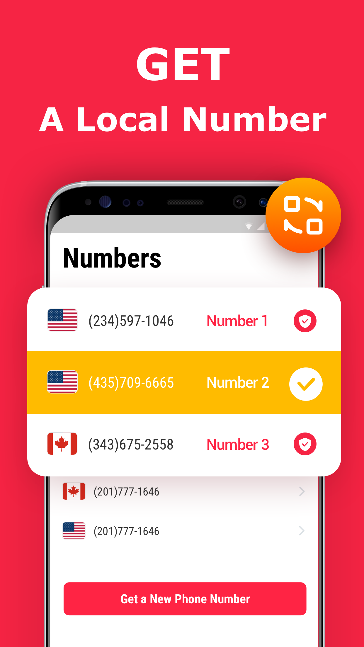 اسکرین شات 2 برنامه Second Phone Number