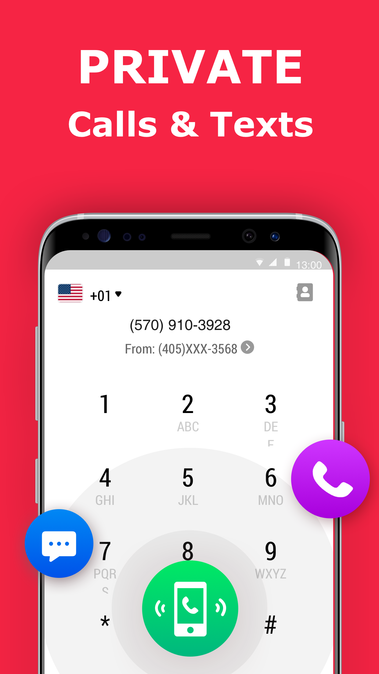 اسکرین شات 3 برنامه Second Phone Number