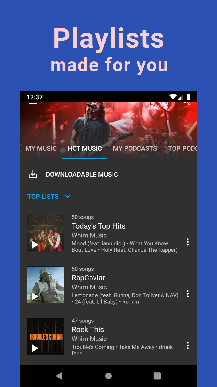 اسکرین شات 4 برنامه Unlimited MP3 Music Downloader