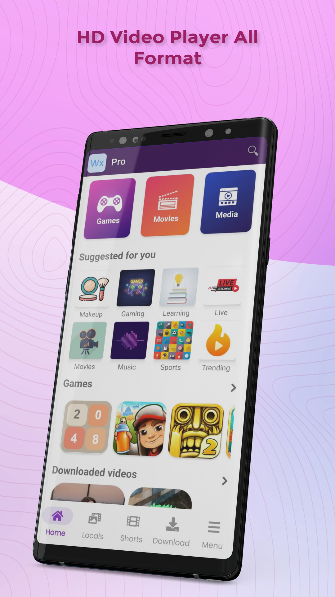 اسکرین شات 1 برنامه WXPlayer Pro:HD Video Player