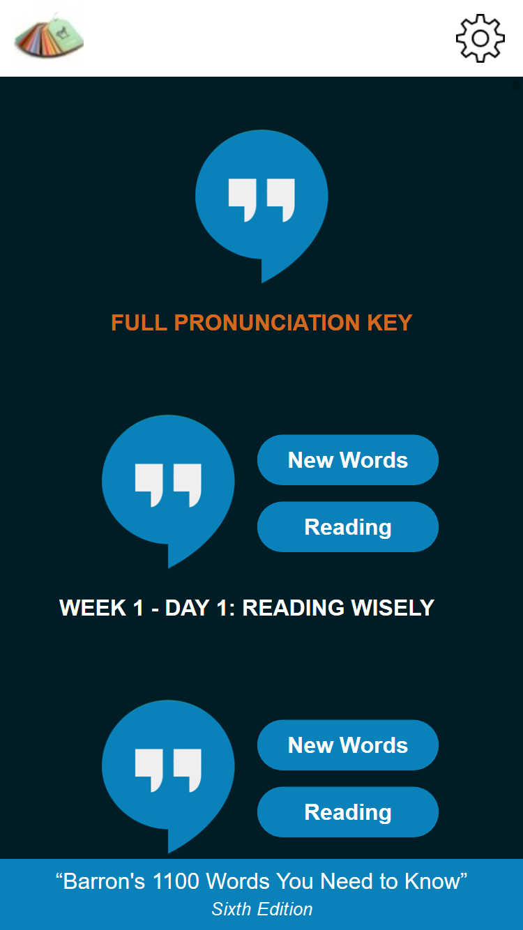 اسکرین شات 1 برنامه 1100 Words You Need to Know