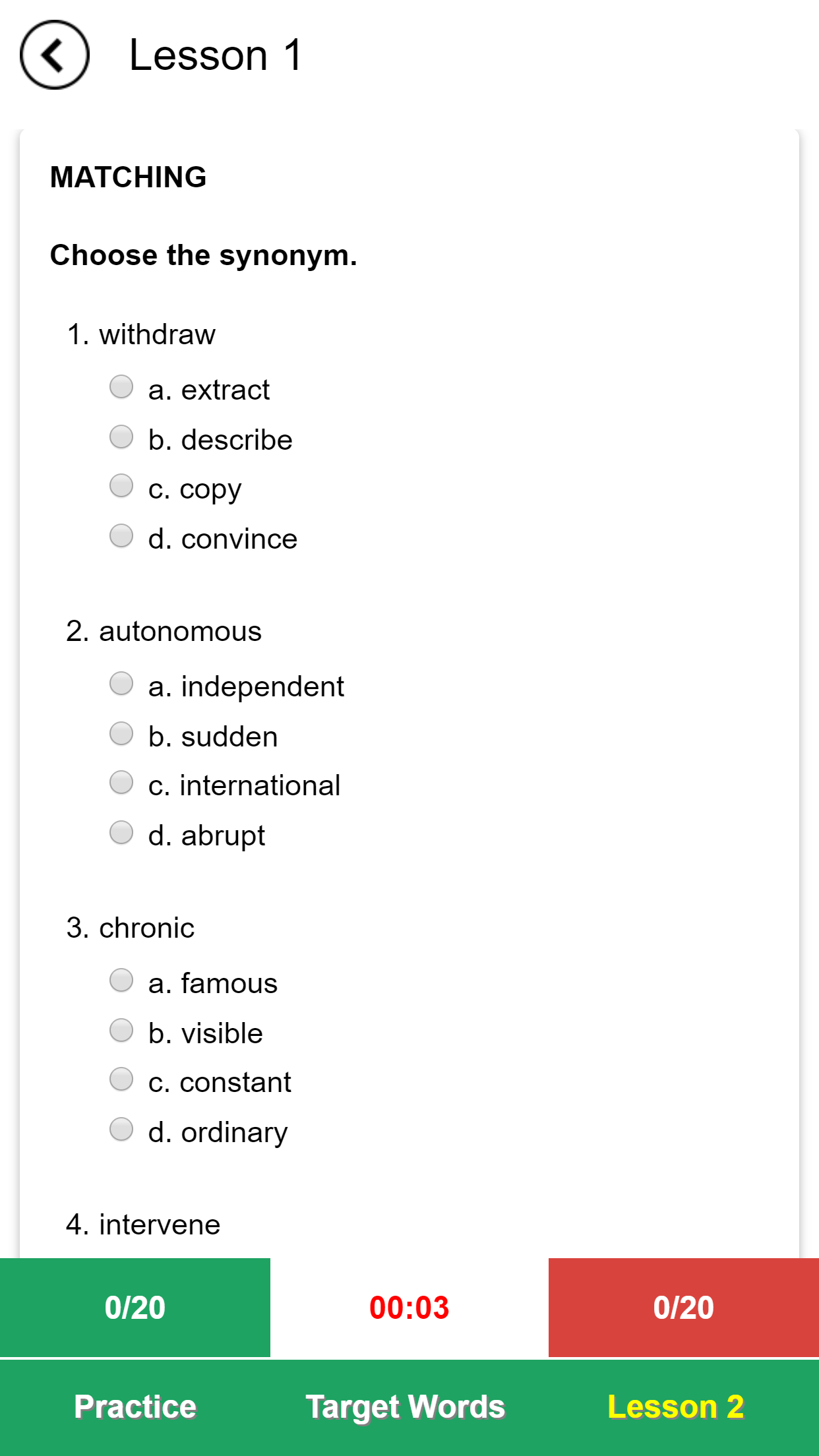 اسکرین شات 4 برنامه Essential Words for the TOEFL