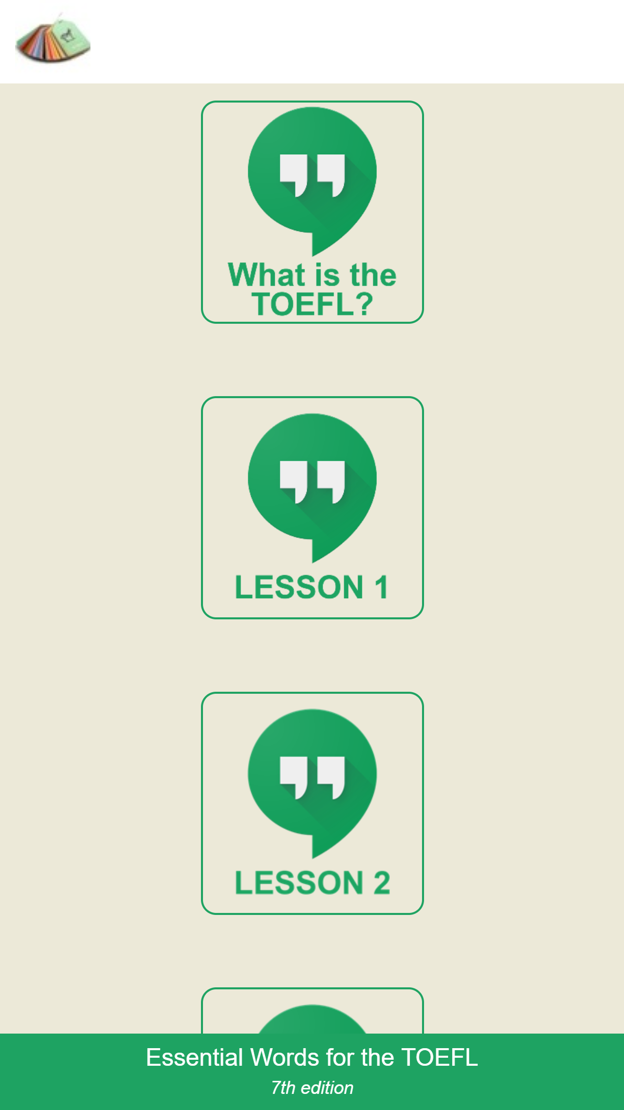 اسکرین شات 1 برنامه Essential Words for the TOEFL