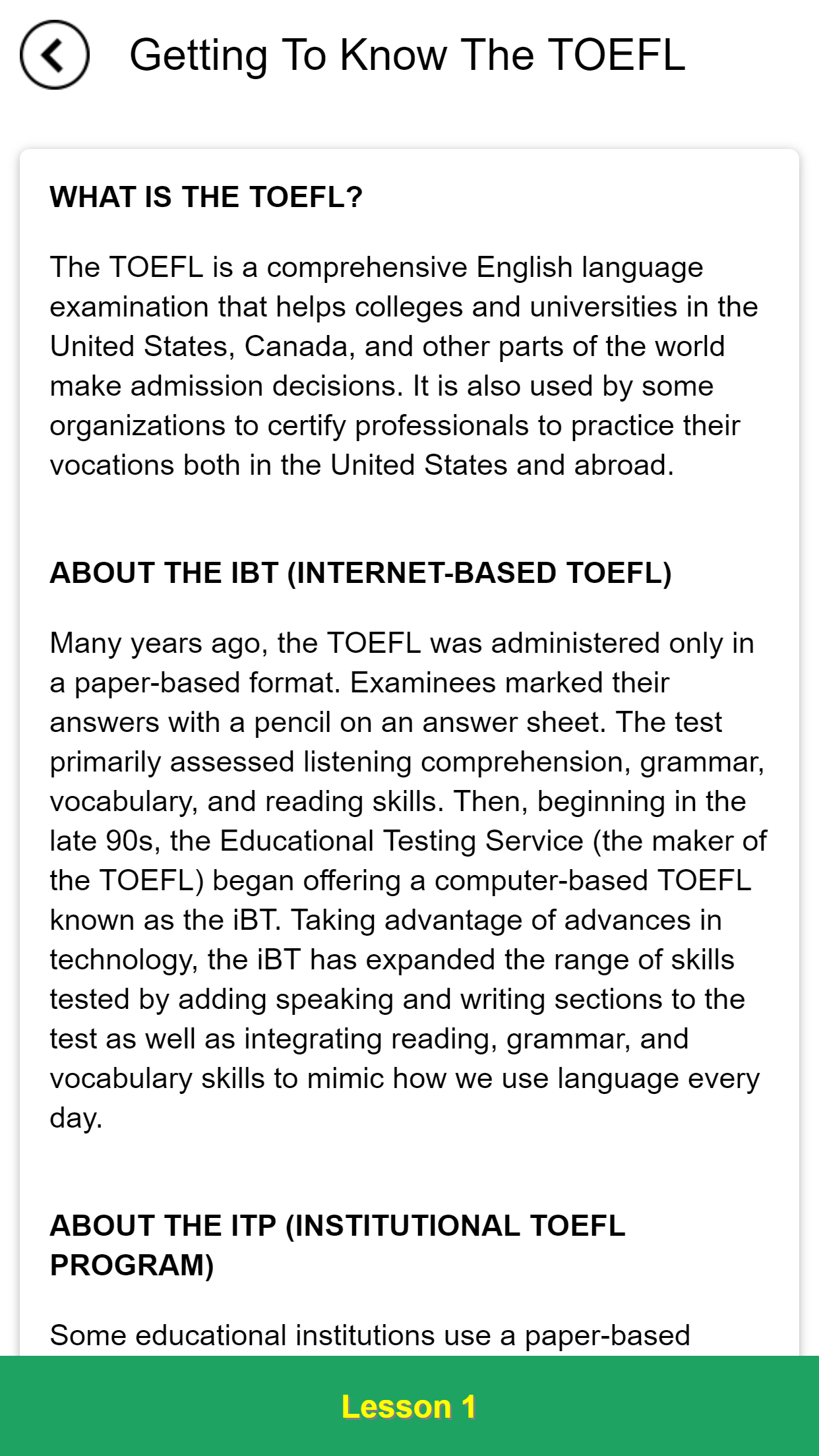 اسکرین شات 2 برنامه Essential Words for the TOEFL