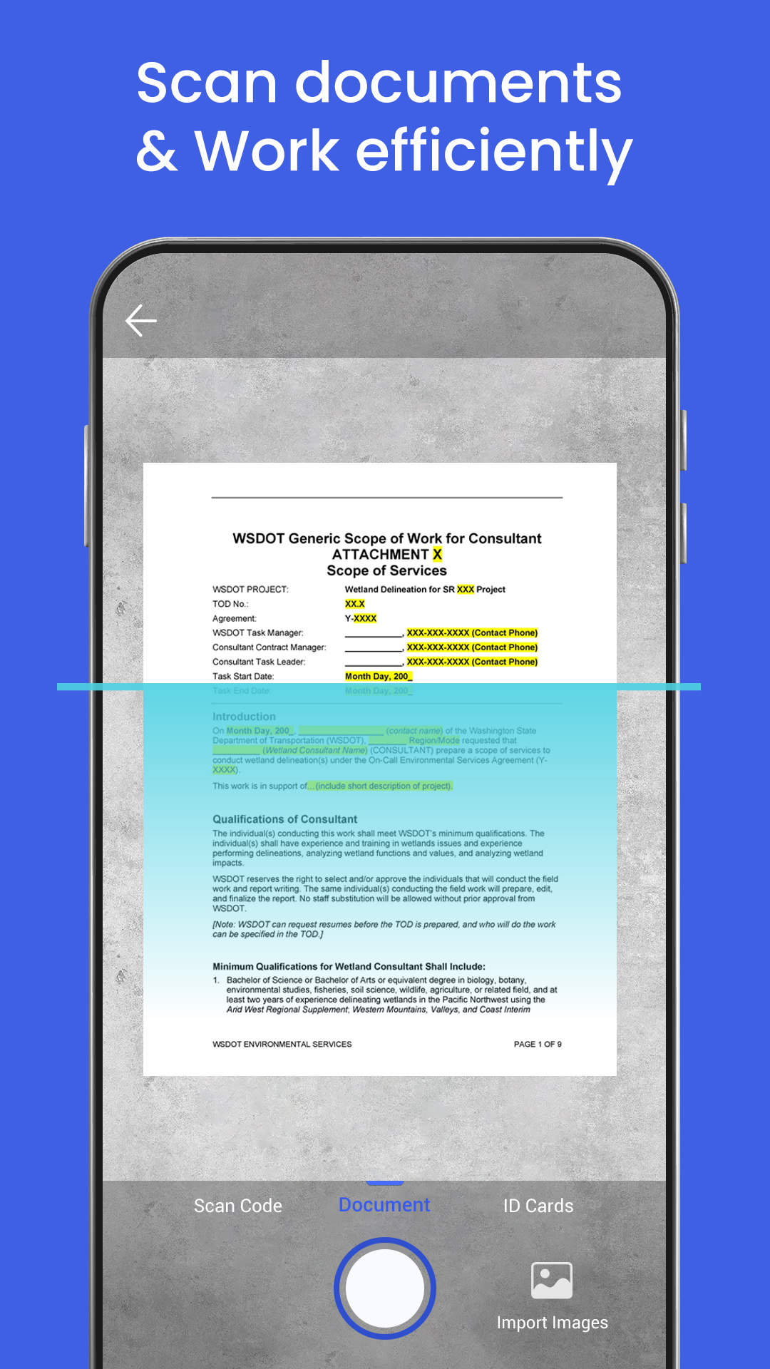 اسکرین شات 1 برنامه X Cam Scanner, PDF scanner