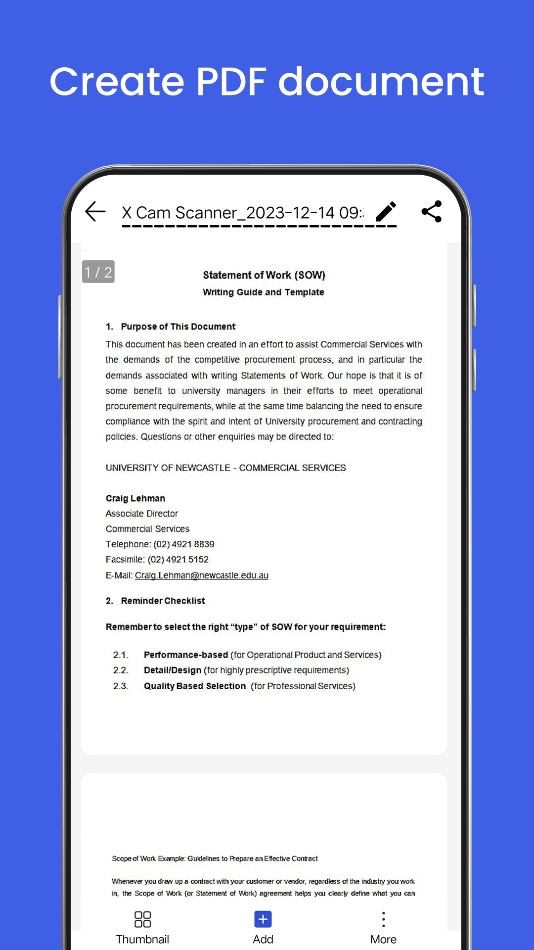 اسکرین شات 6 برنامه X Cam Scanner, PDF scanner