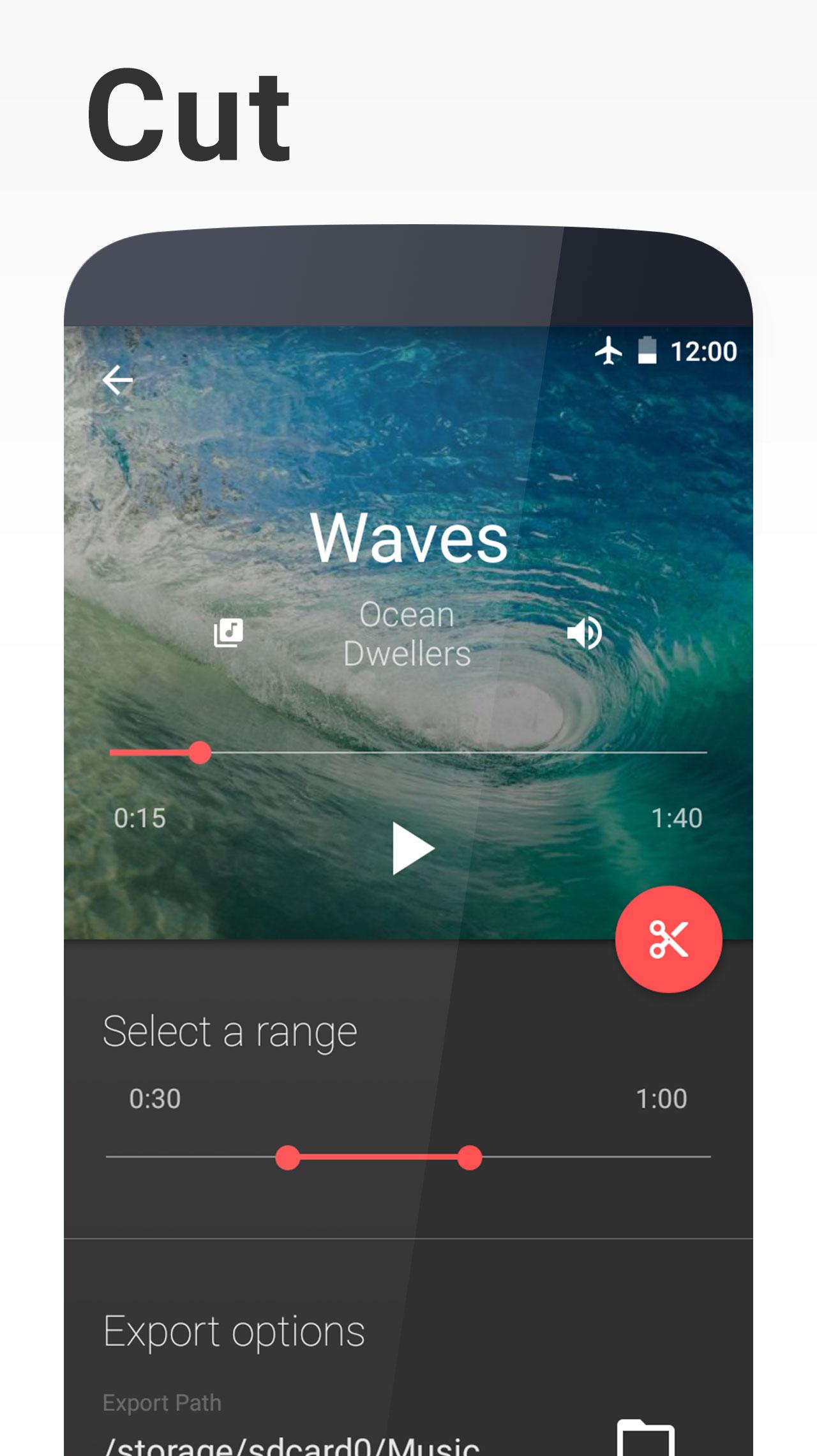 اسکرین شات 1 برنامه Timbre: Cut, Join, Convert Mp3