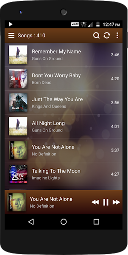 اسکرین شات 2 برنامه PowerAudio Pro Music Player