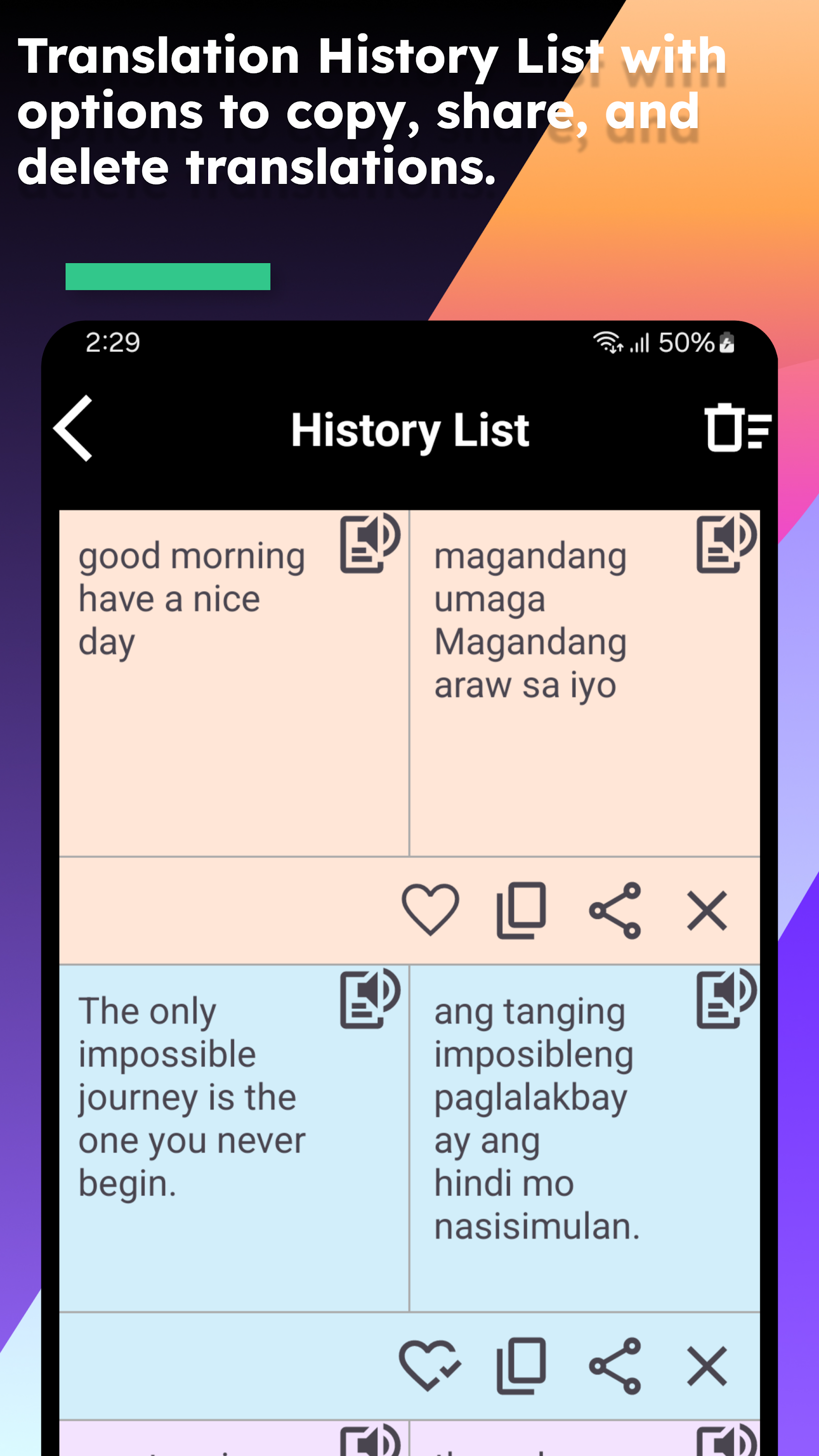 اسکرین شات 4 برنامه English Tagalog Translate