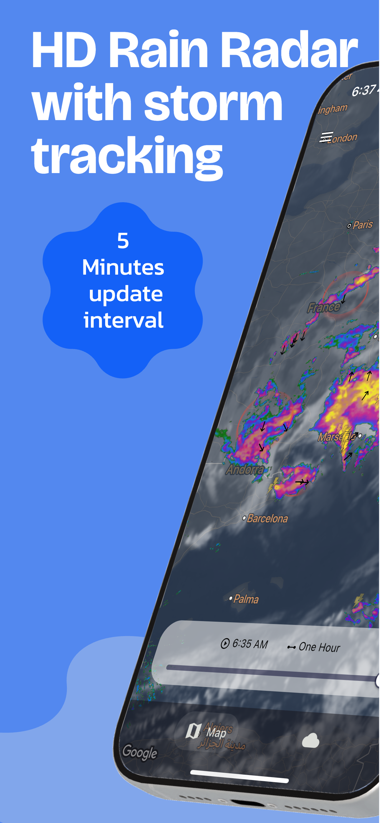 اسکرین شات 1 برنامه Rain Maps