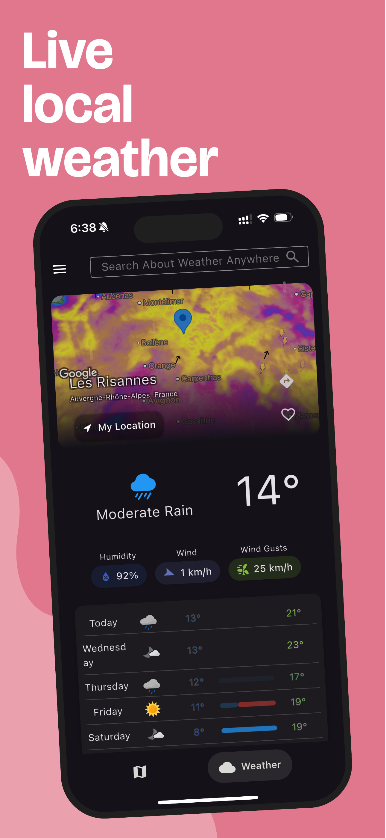 اسکرین شات 3 برنامه Rain Maps
