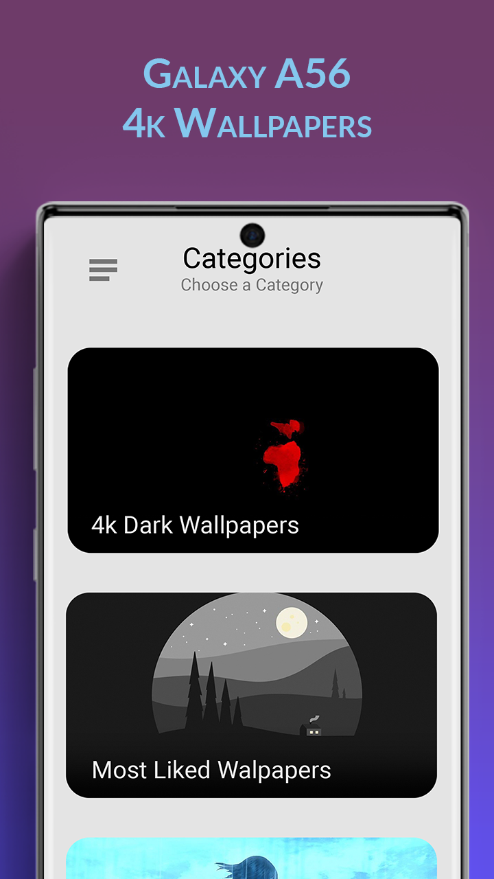 اسکرین شات 1 برنامه Galaxy A56 4k Wallpapers