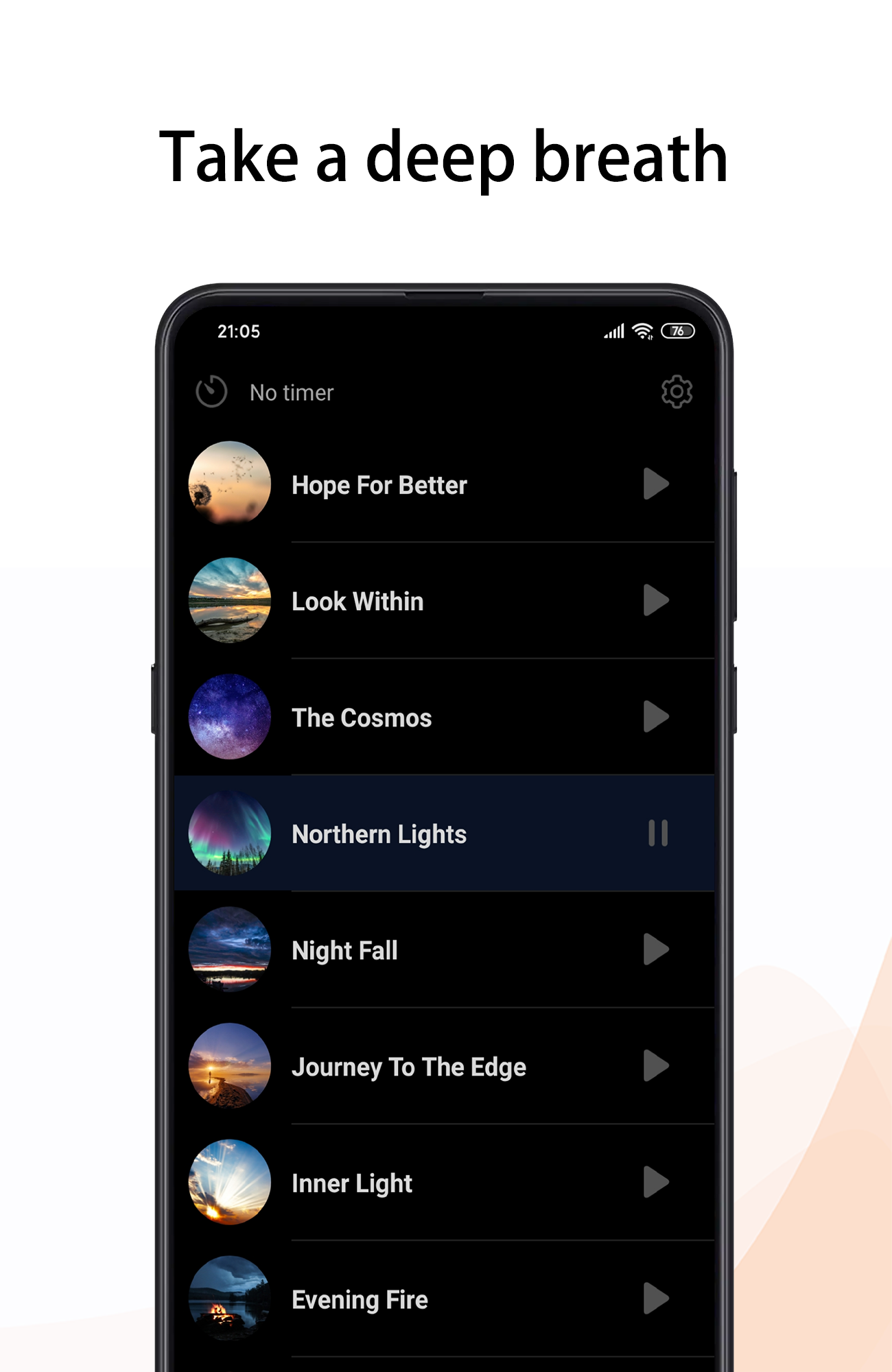 اسکرین شات 4 برنامه Meditation Music - meditate