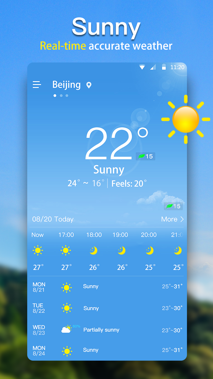 اسکرین شات 1 برنامه Weather: Live Weather Forecast