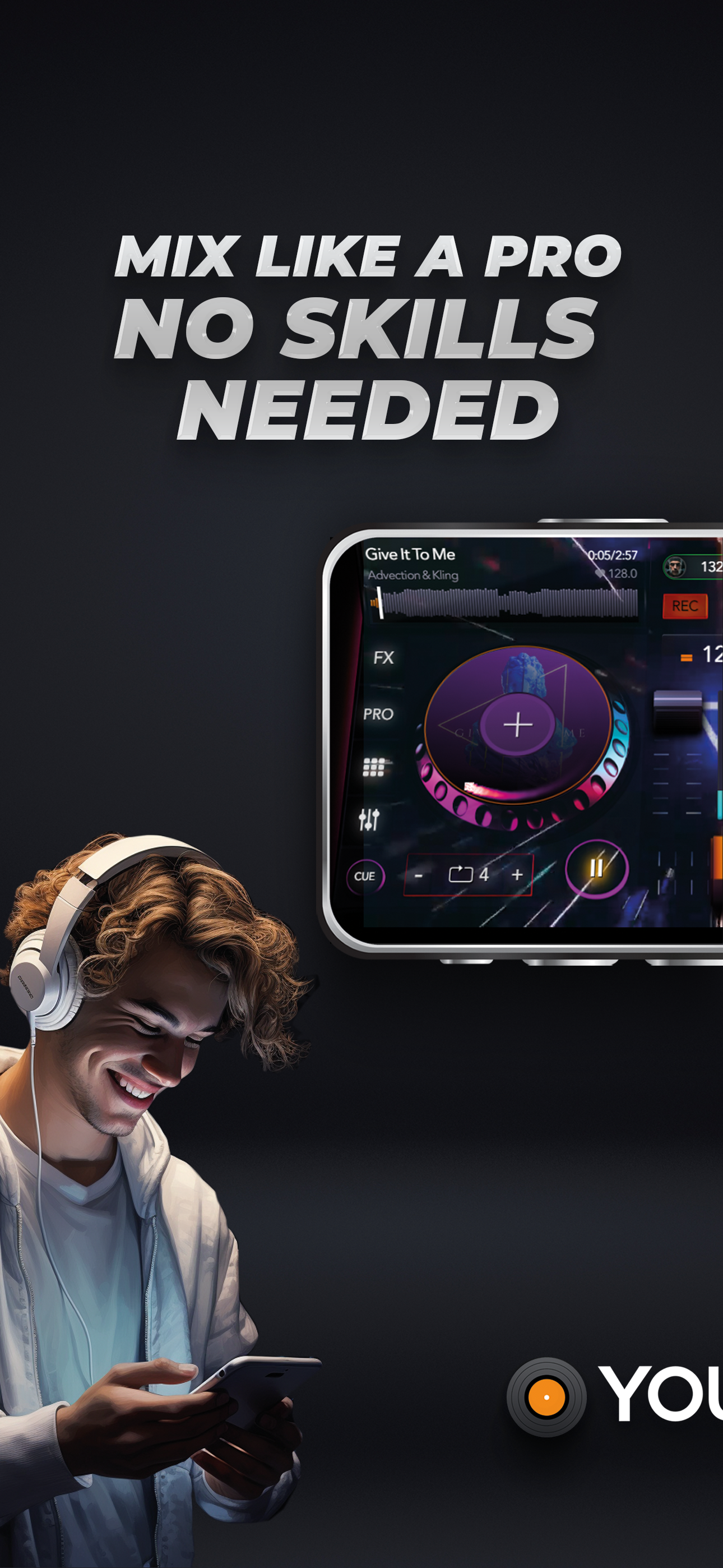 اسکرین شات 3 برنامه YouDJ Mixer - Easy DJ app