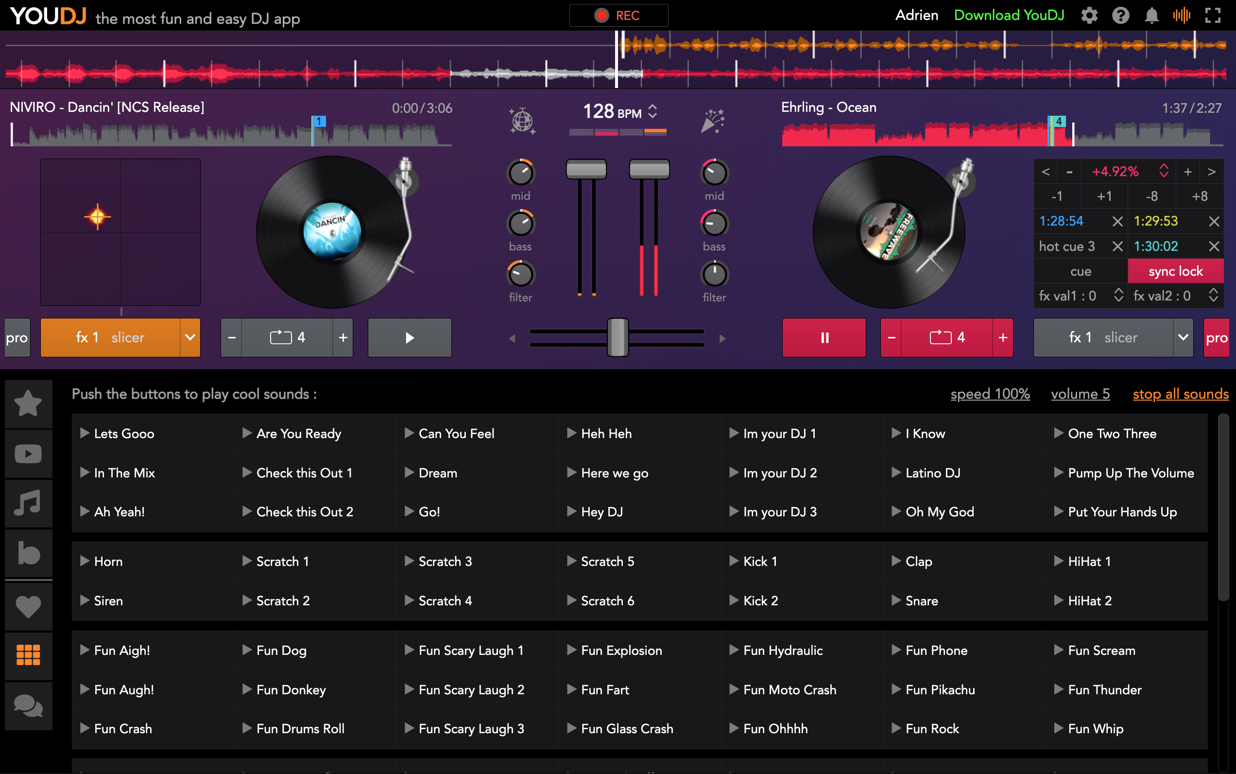 اسکرین شات 5 برنامه YouDJ Desktop - music DJ app