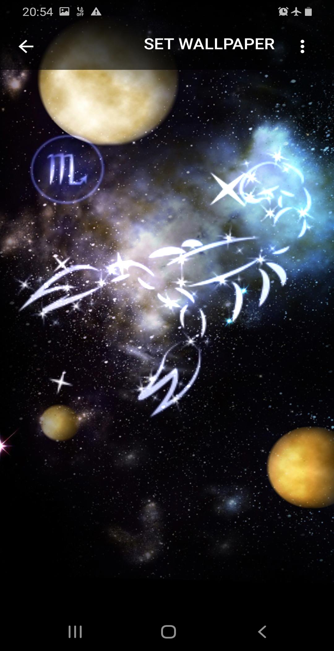 اسکرین شات 2 برنامه Zodiac Signs Wallpaper