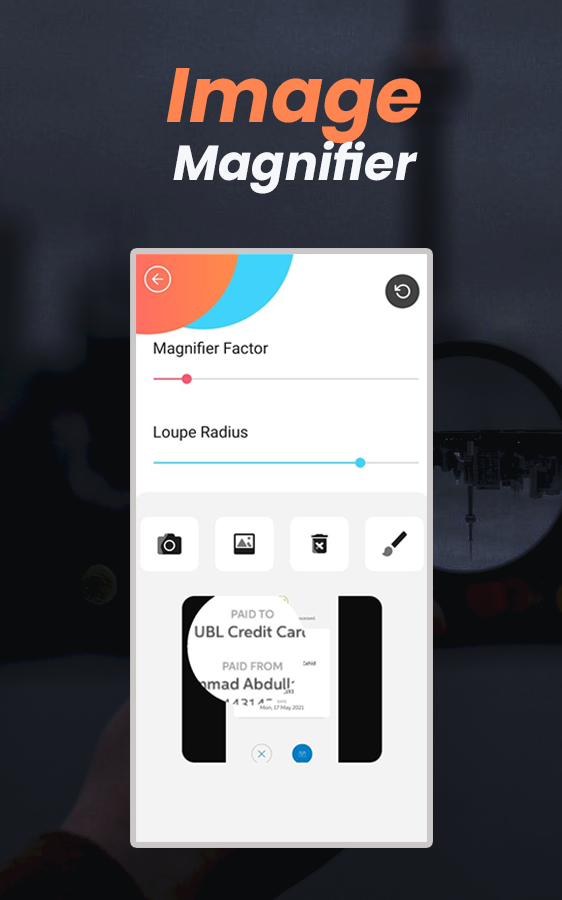 اسکرین شات 3 برنامه Magnifier glass with Light