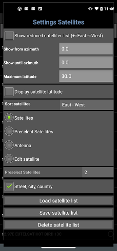اسکرین شات 5 برنامه Satellite Locator