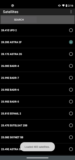 اسکرین شات 2 برنامه Satellite Locator