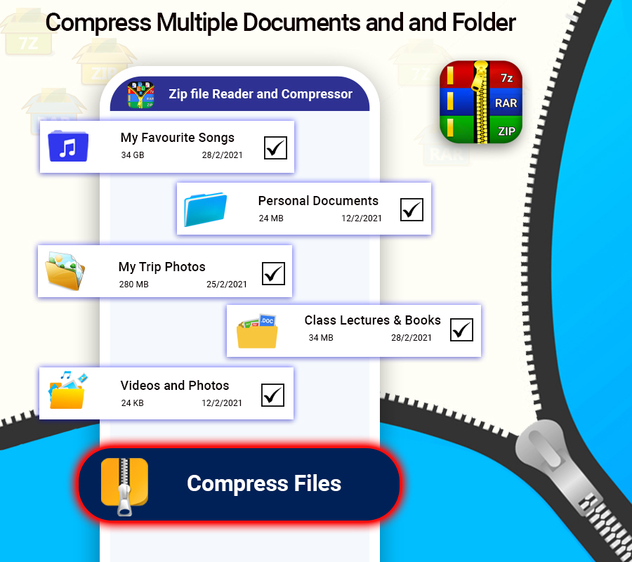 اسکرین شات 7 برنامه Zip File Reader-RAR Extractor