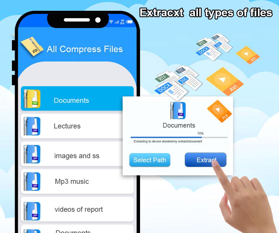 اسکرین شات 3 برنامه Zip Unzip-File Extractor